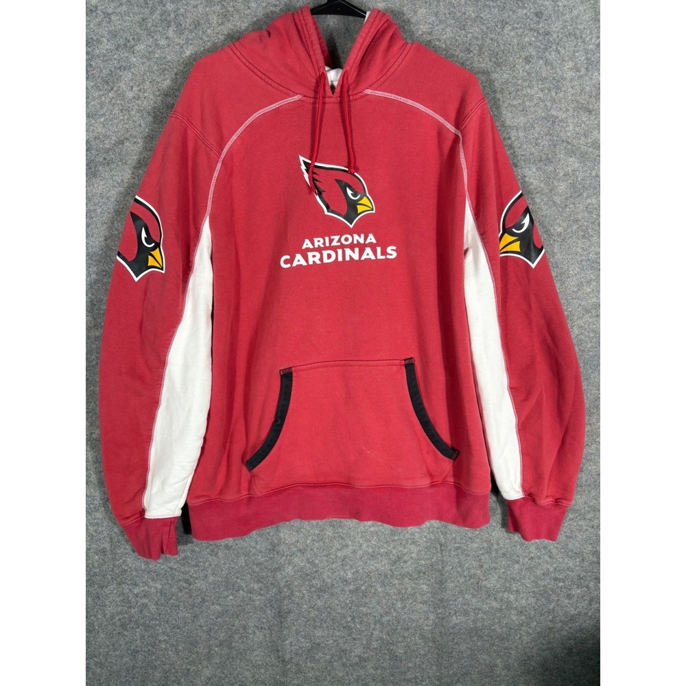 Arizona Cardinals NFL Red White Hooded‎ Sweatshirt Hoodie Men's XL